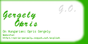 gergely opris business card